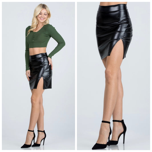 Cassie Leather Skirt