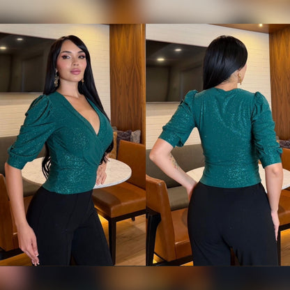 Glitter Blouse (Green)