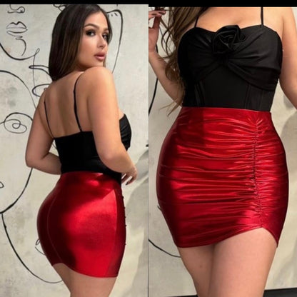 Metallic Skirt (Red)