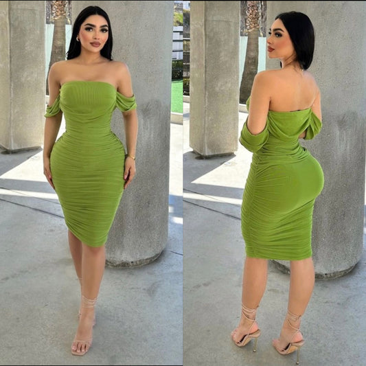 Alexis Midi Dress (Green)