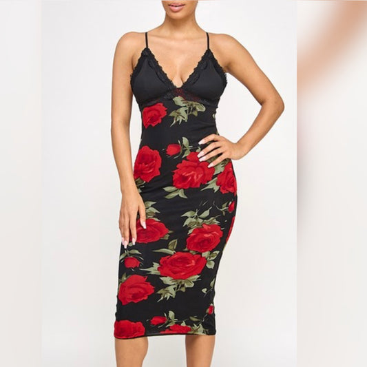 Flower Midi Dress